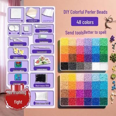 Perler Beads 3D DIY Pack: Handmade Fused Beads with Tool Pen & Heat Transfer Paper