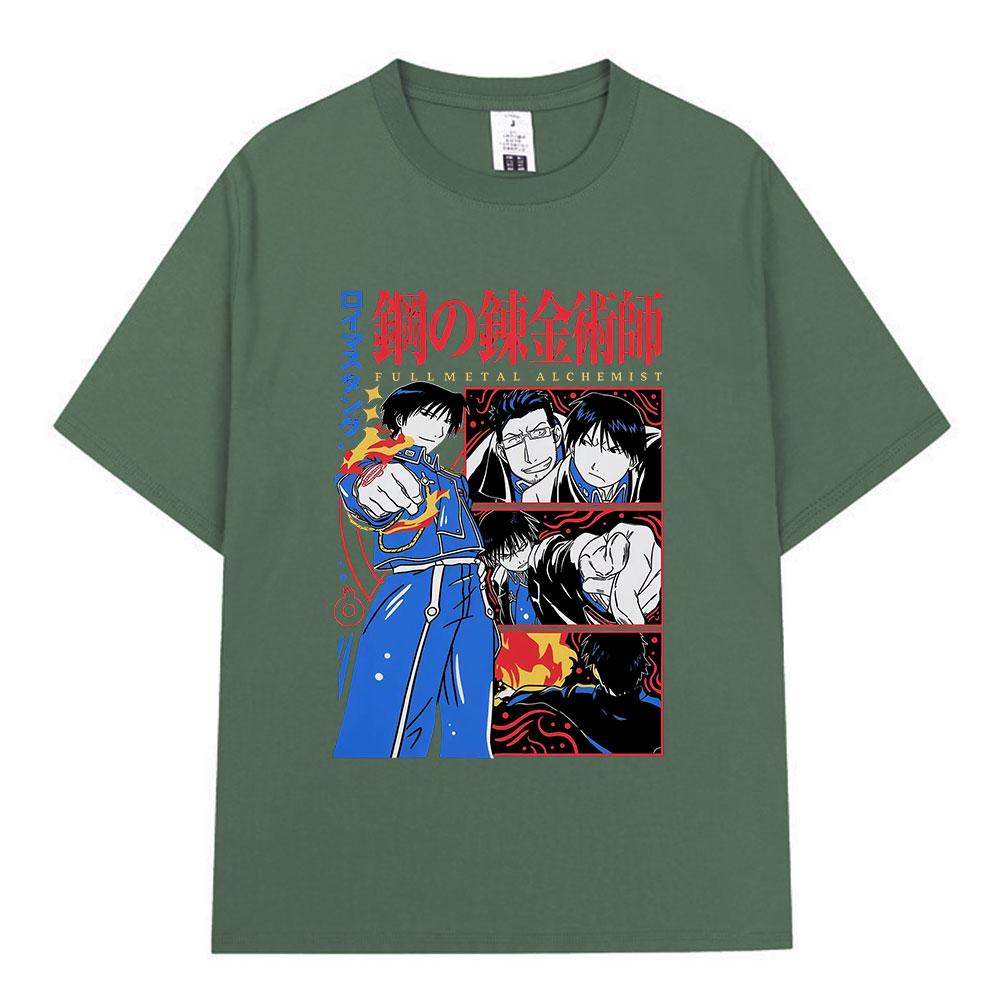 Anime Fullmetal Alchemist Edward Elric Alphonse Elric Graphic Tshirts Unisex Women Clothing Fashion Cotton Short Sleeve T Shirts