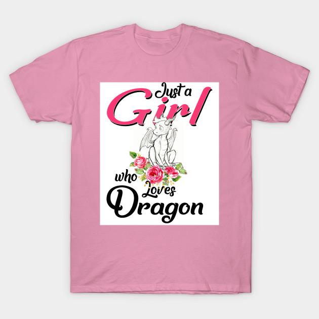T Shirt Women Just Girl Who Loves Dragon Shirt Harajuku Print Kawaii Tshirt Summer Short Sleeve Female T-Shirt Top Tee
