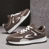 New Men's Chunky Sole Sneakers Breathable Casual Shoes Comfortable All-Season Lace Up Pure Color Fashion Daily Walking Footwear