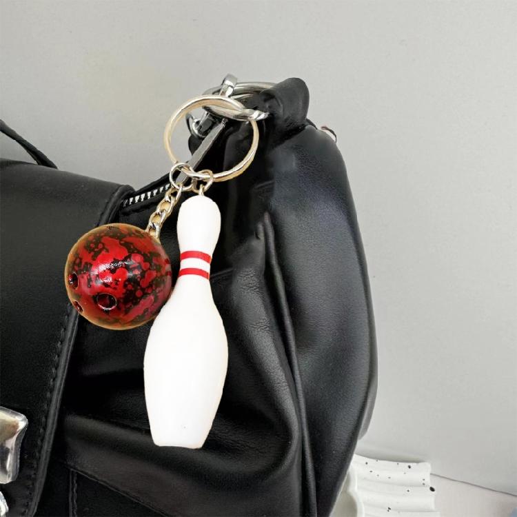 Novelty Bowling Ball Keychain Fashionable Bowling Ball Keychain Eye Catching Keychain for Added Convenience & Fun