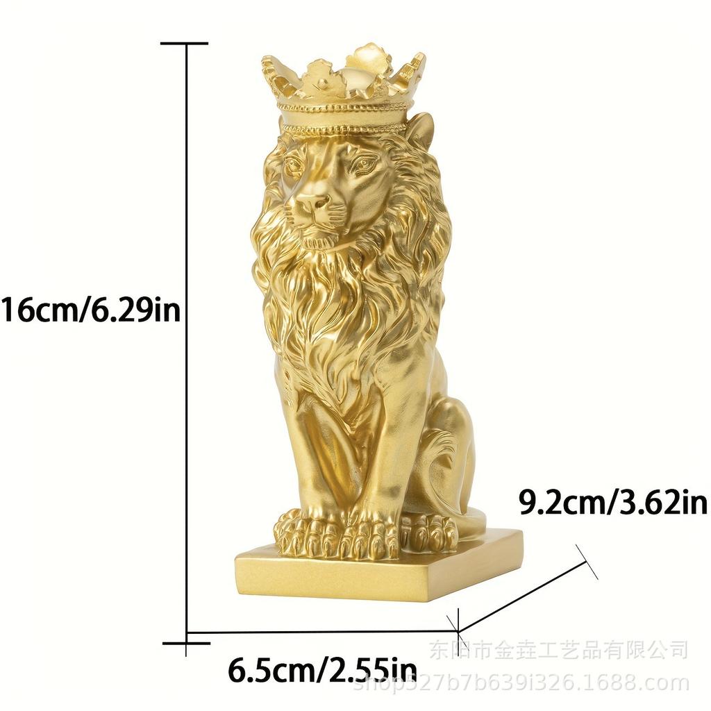 Golden Lion Statue Home & Office Decor – Gift for Men, Fathers, Boys, Grandfathers