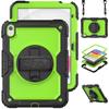 For IPad 10th Generation Case 10.9 Inch , Military Grade Shockproof Protector Silicone Cover Pencil Holder+Handle Shoulder Strap
