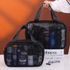 Große atmungsaktive Netz-Kosmetiktasche für Damen, Reise-Kulturbeutel, tragbare Aufbewahrungstasche für Outdoor-Sport, Make-up-Tasche