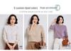 Women's Thick 100% Wool Raglan Sleeve Round Neck Sweater - Loose Knit Long Sleeve Pullover for Autumn/Winter
