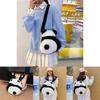Large Capacity Cartoon Plush Panda Shoulder Bag For Women Cute Unisex Backpack Doll Bag Street Fashion