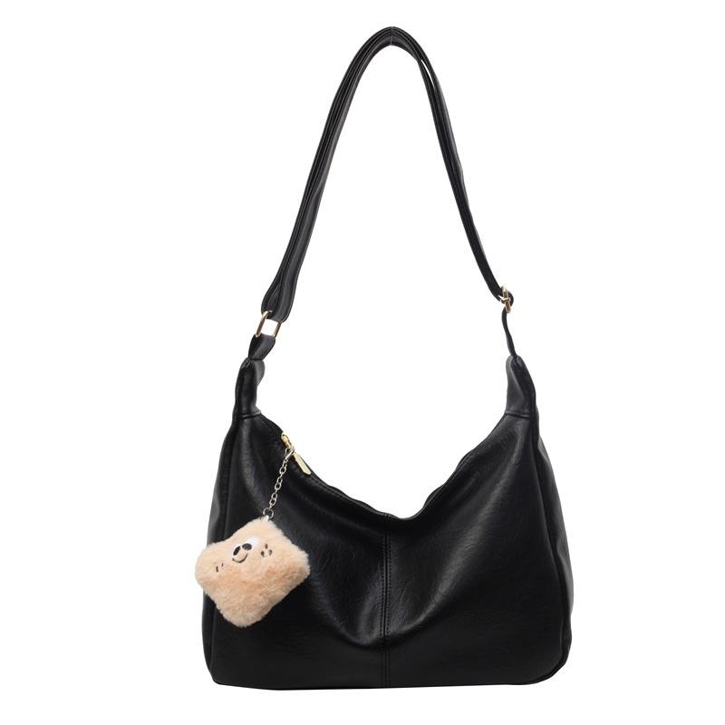 Soft leather large-capacity fashionable textured shoulder bag women's 2025 spring new versatile messenger bag tote bag