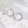 Colorful Imitation Moonstone Earrings For Women, Fashionable Personalized Sweet Jewelry, Line Design Stud Earrings