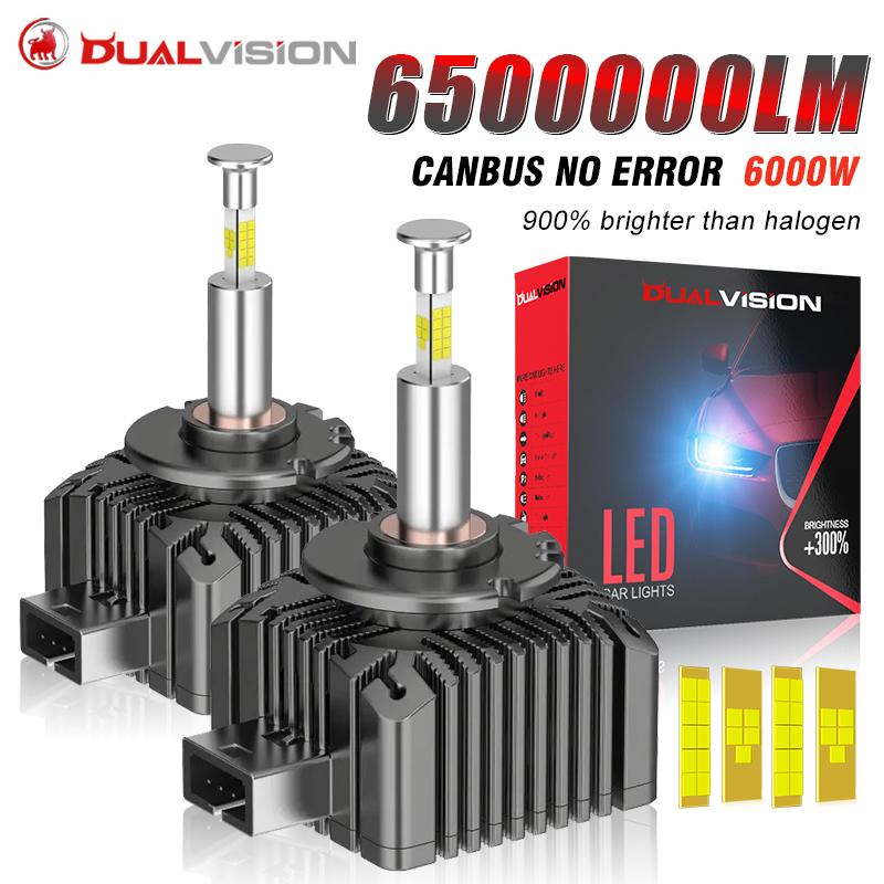 6000 Вт D3S D1S Светодиодная автомобильная фара Canbus Без ошибок 1:1 Plug Play HID Автомобильная фара D1R D5S D2S D4S D8 LED 6000K 12V 24V Ксеноновая лампа 2PC