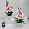 Creative 26cm Simulated Butterfly Orchid DIY Gifts Artificial Orchid Bonsai Faux Flowers for Outdoor Indoor Office