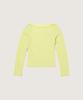 PLAC WOMEN Henley Neck Ribbed T-Shirt Light Green