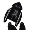 Y2K Goth Punk Zip-Up Hoodie Unisex Streetwear Oversized Cotton Sweatshirt Teens Adults