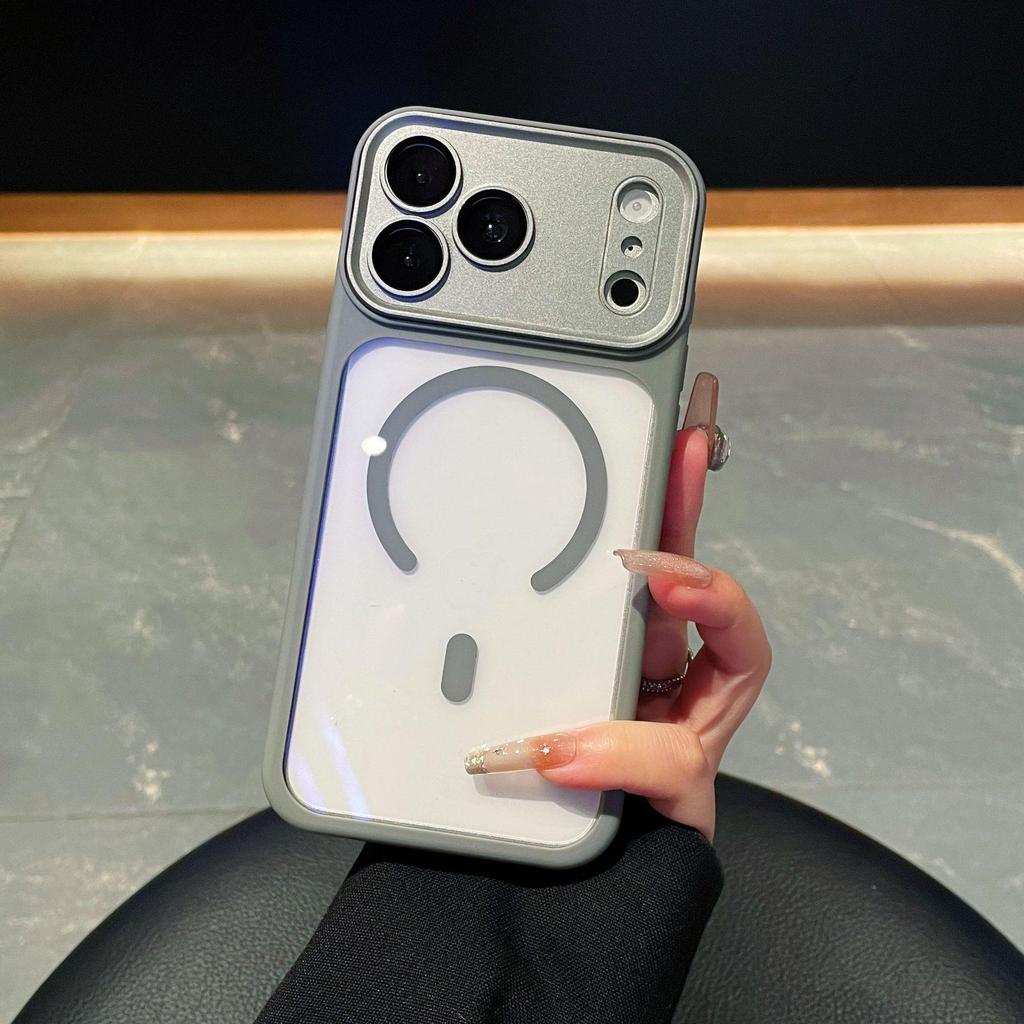 17 Pro Max Bright Shadow Magnetic Phone Case for Apple - iPhone 16 Transparent, High-End Feel, Full Coverage Protective Case