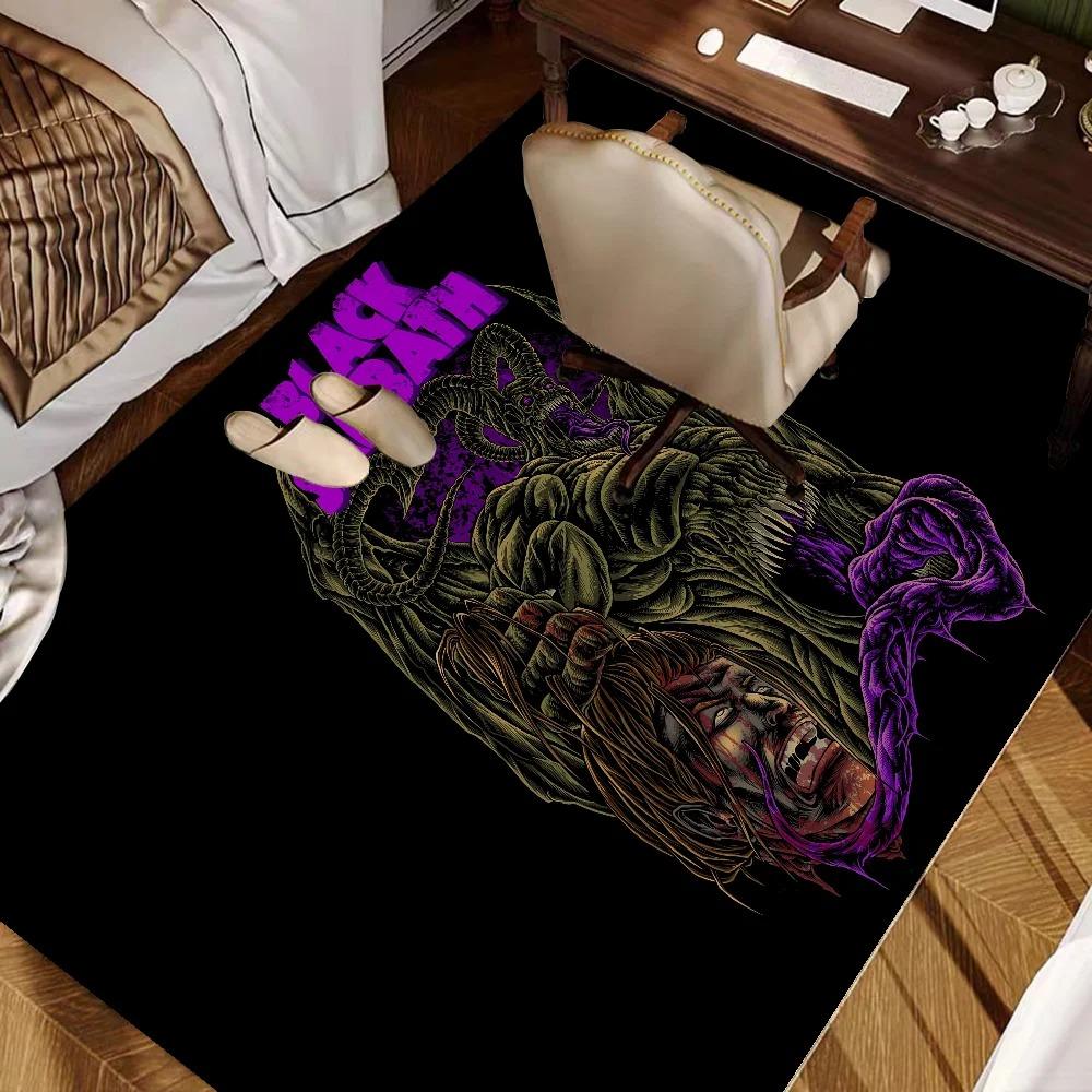 Dark Carpet Black Rock Music S-Sabbaths Kitchen Mat Kids Room Bedroom Decoration Balcony Anti-Slip Doormat Living Room