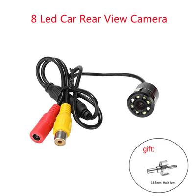 Auto-Rückfahrkamera mit Bohrmaschine, universell, 8 LEDs, Nachtsicht, Backup, Parken, Rückfahrkamera, wasserdicht, 170 Weitwinkel, HD, Auto-Kamera, 18,5 mm