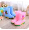 Cartoon Waterproof Kids Rain Boots Warm Cotton Lined Non-Slip Rubber Shoes for Boys Girls Comfortable Toddler Water Shoes