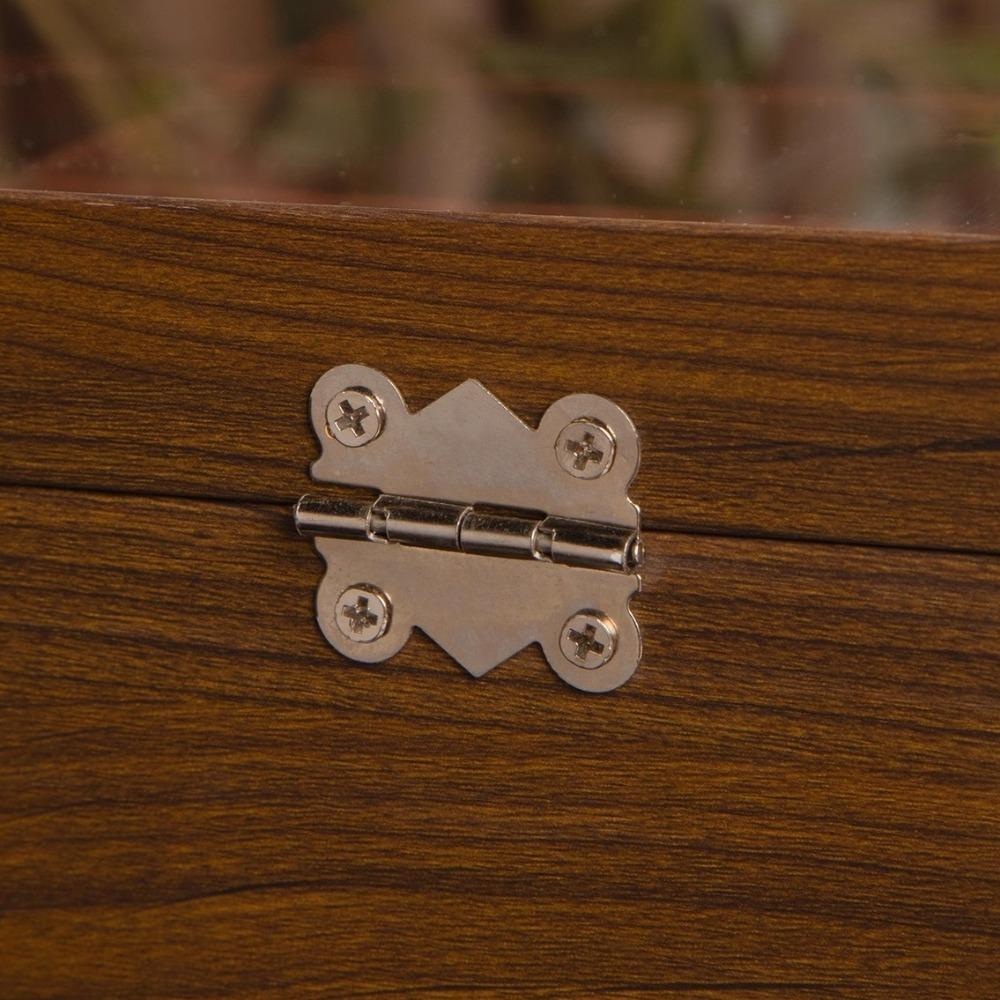 Dust-proof Wooden Jewelry Tray Velvet Jewelry Holder Case Jewelry Storage Box  Jewelry Storage