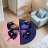 Vlinder,Ronde Vloerkleed,Tapijt voor Woonkamer Slaapkamer Bank Speelkamer Decoratie,Antislip Vloermat