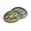 Retro Men's Zinc Alloy Animal Pattern Belt Buckle – Smooth Sports Design, Individually Packaged