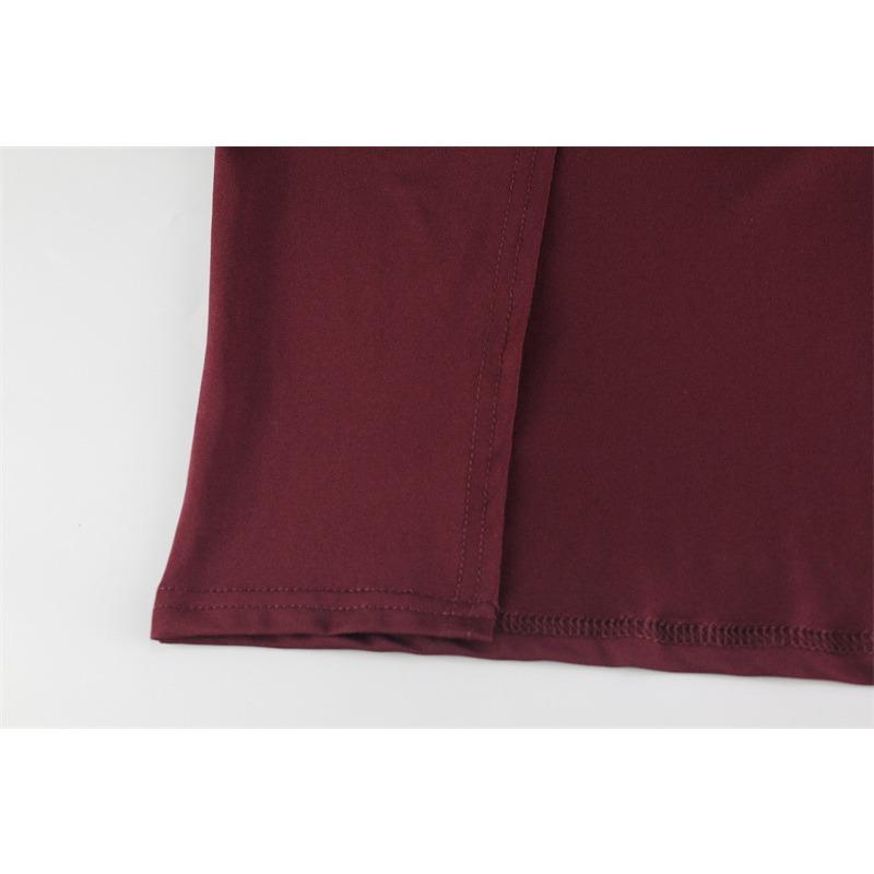 Herbst/Winter Damenmode Einfarbig Hochgeschlossenes Plissee-Design Kleid