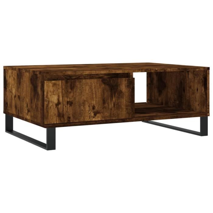 VidaXL Coffee Table Smoked Oak 90x60x35 Cm Engineered Wood 827073
