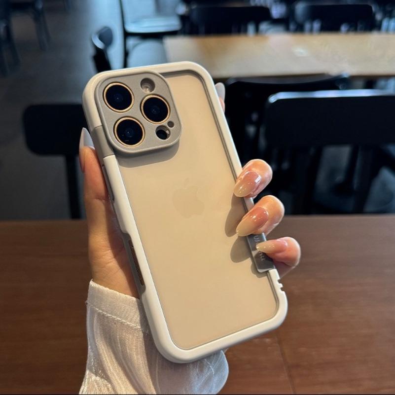 Bumper Case For iPhone Xr X Xs Max Contrast Color Lens Protection PC Case Cover for iPhone 11 12 13 14 15 16 Pro Max 7 8 Plus