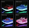 Children's Double Wheel USB Charging Cycle Runaway Shoes USB Colorful Light Pulley Shoes Boy Girl Wheel Shoes