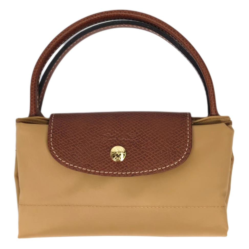 LONGCHAMP Le Pliage Polyamide Canvas With Leather Dumpling Bag Handbag Small Women's Light Tawny 1621089P86