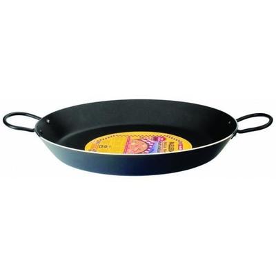 IBILI - Frigideira de paella preta, 34 cm, Alumínio, Antiaderente, 6 porções