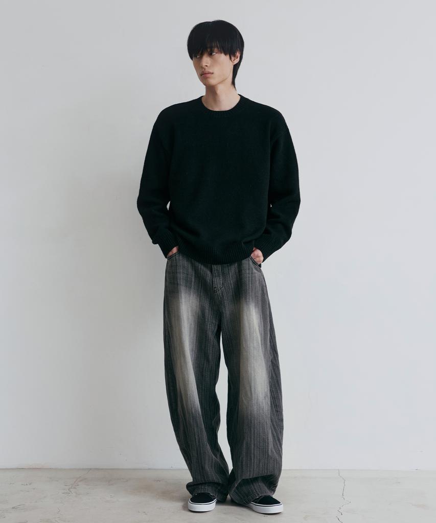 NODU Formal Basic Round Knit [Black]