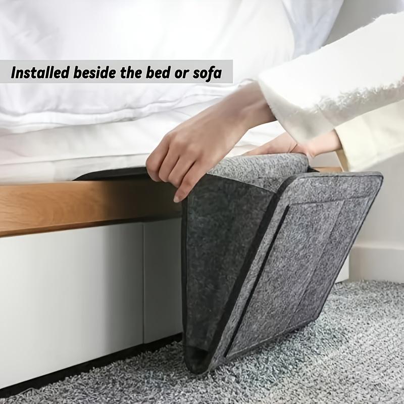 

5-Compartment Bedside Storage Bag Bedside Hanging Storage Bag Portable Bedside Storage Bag Hanging Shelves for Bedside, Business сірий колір