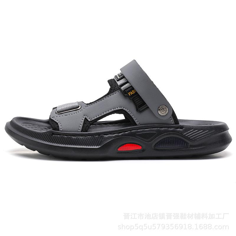 

Сандалии мужские повседневные пляжные туфли мужские шлепанцы одна обувь два способа носки лето новые дышащие сандалии обувь на плоской подошве 44 серый