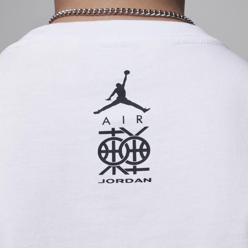 Jordan Youth  Casual Soft Short Sleeve T-Shirt Kids Tops White HM9256-100
