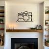 Vintage Camera Metal Wall Art Minimalist Photo Studio Decor Gift for Photographers