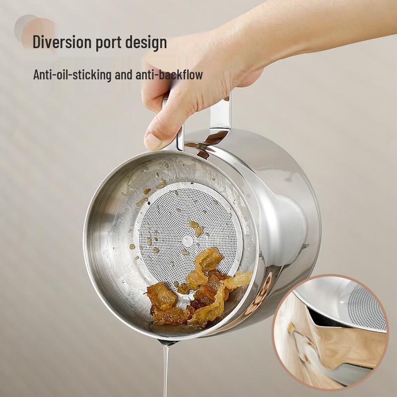 304 Stainless Steel Oil Strainer Pot with Frying Basket