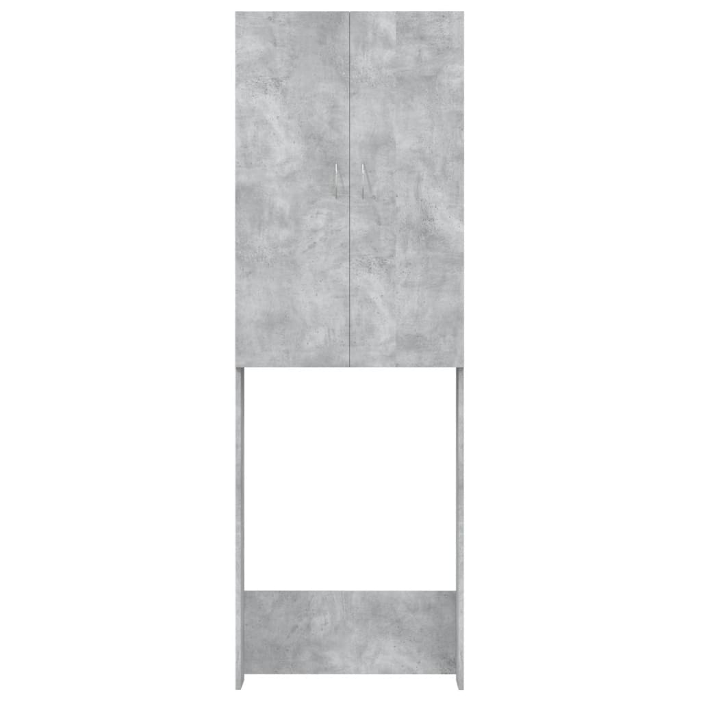 Vidaxl Washing Machine Cabinet, Concrete Grey, 64 X 25.5 X 190 Cm