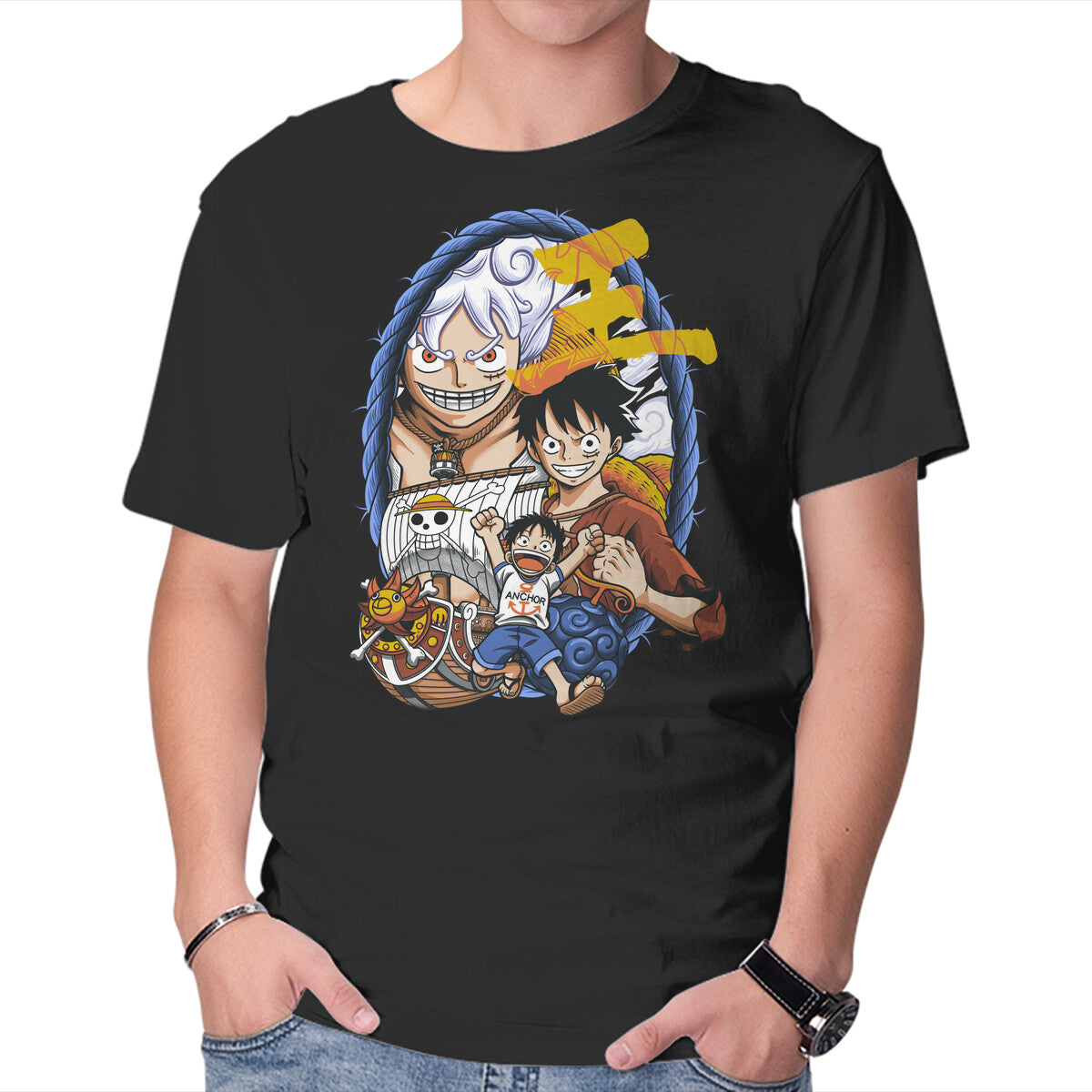 Unisex Crew Neck T-Shirt Evolution Of A Pirate Graphic Short Sleeve Casual Tee M