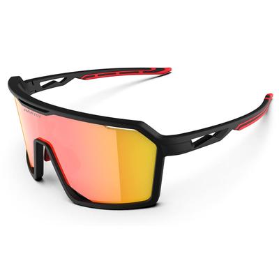 HAAYOT Sport Sonnenbrille für Herren und Rennrad Radfahren TR90 MTB Mountainbiken Mattschwarz Rot Damen, Sonnenbrillen, Brillen, Rahmen, Schutzbrillen, Brillen,