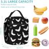 Lunch Bag Halloween Bats Lunch Box, Reusable Lunch Tote for Office Work School Picnic Beach, Leakproof Bag for Men Women