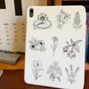 50 Minimalist Black & White Plant Line Stickers for Laptops, Journals & DIY Projects