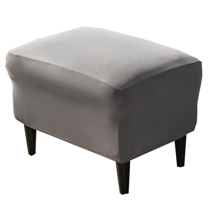 Ensfarget ottomansk trekk Spandex rektangel avføringstrekk Alt inkludert fotskammel Møbelbeskytter Sofa Fotstøtte Slipcovers
