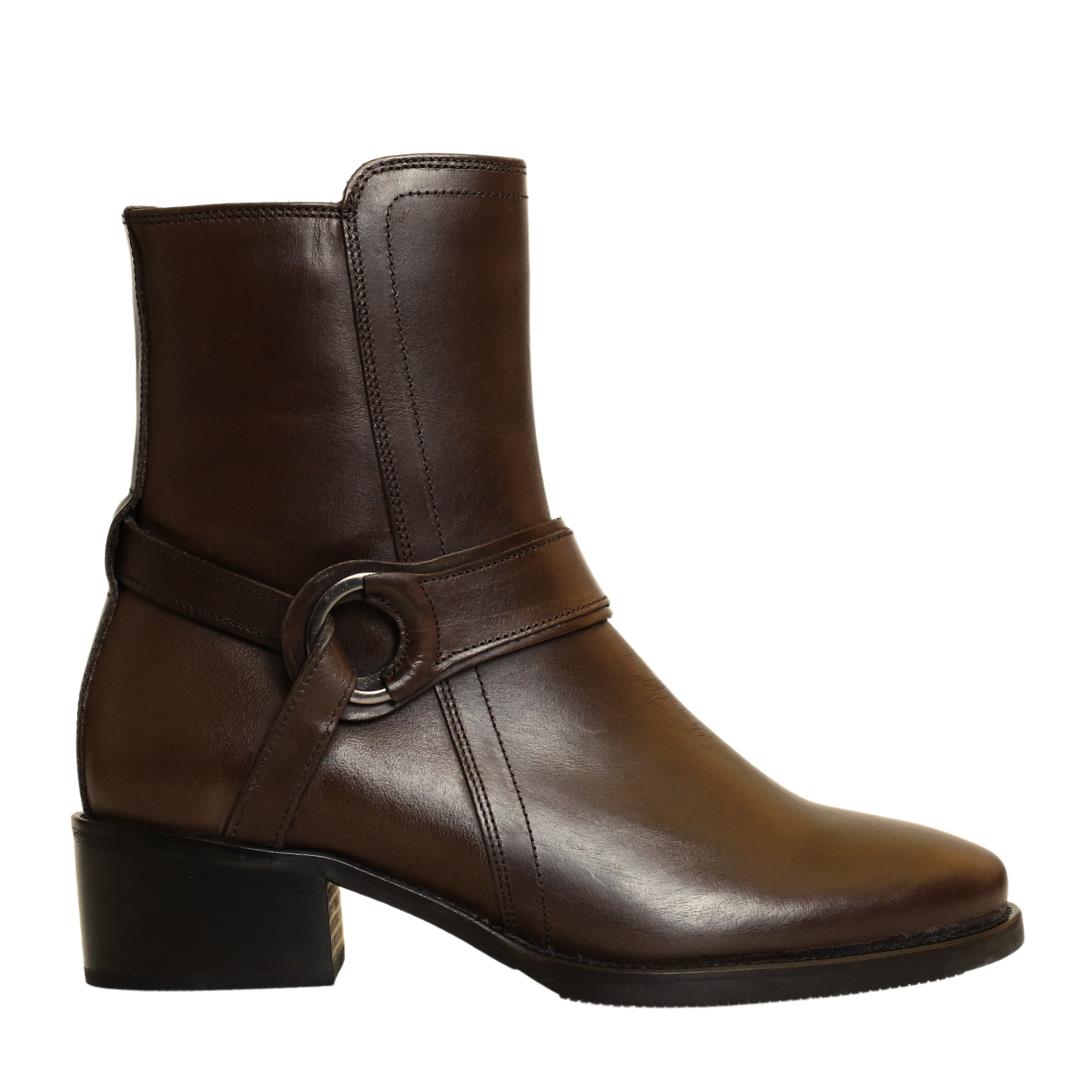 

Жіночі чоботи з натуральної шкіри на високих підборах 37