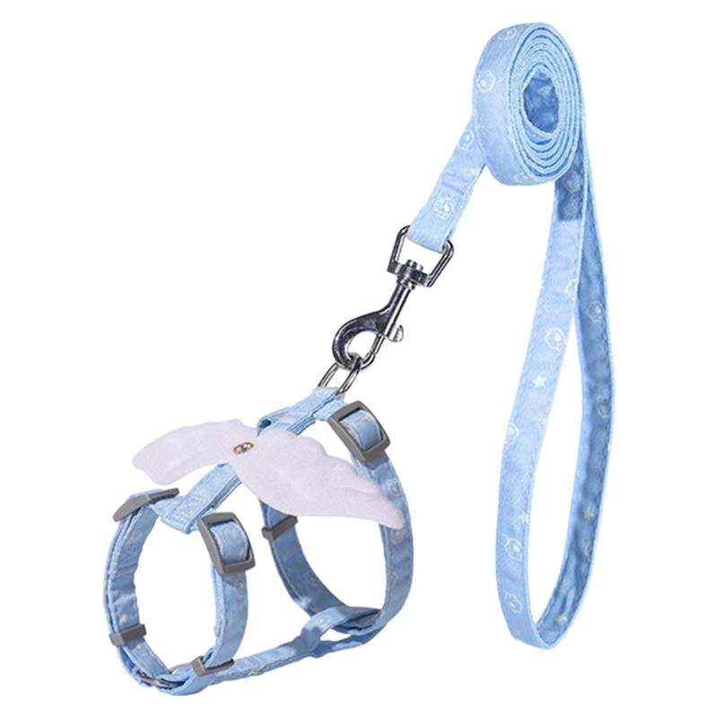 Escape Proof Cat Harness Cat Leash for Walking Adjustable Cat Leash No Pull Cat Harness Escape Proof Kitten Harness S небесно-голубой