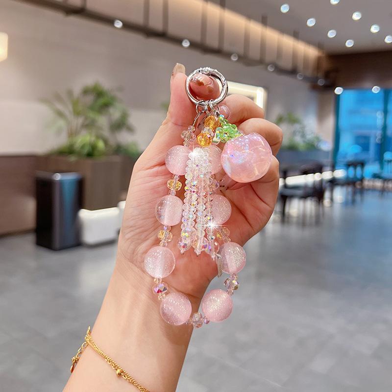 

New Fashion Chinese Style Bead String Mobile Phone Pendant Creative Year Car Keychain Bag China-Chic Jewelry
