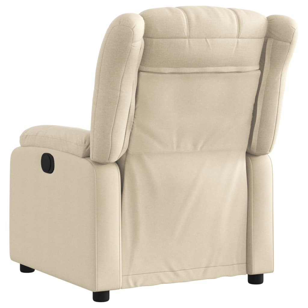 Vidaxl Foldable Armchair, Cream, Fabric Upholstered