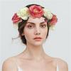 Imitation Rose Flower Headband Retro Fake Flower Decor Crown Headband Women Headpiece Hair Hoop Party Decor