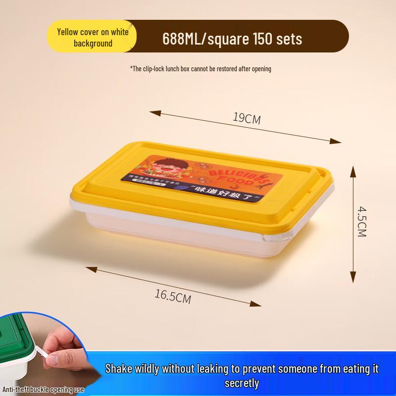 Disposable Square Plastic Takeaway Containers