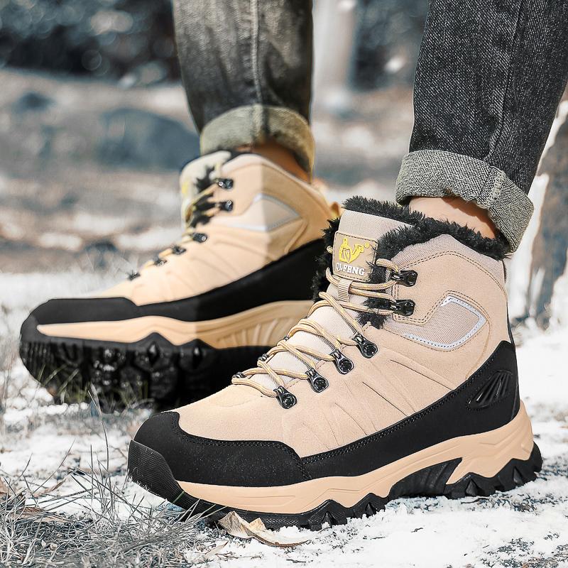 Bottes d'hiver imperméables pour hommes, bottines de neige de Style russe, grande taille 40 à 48