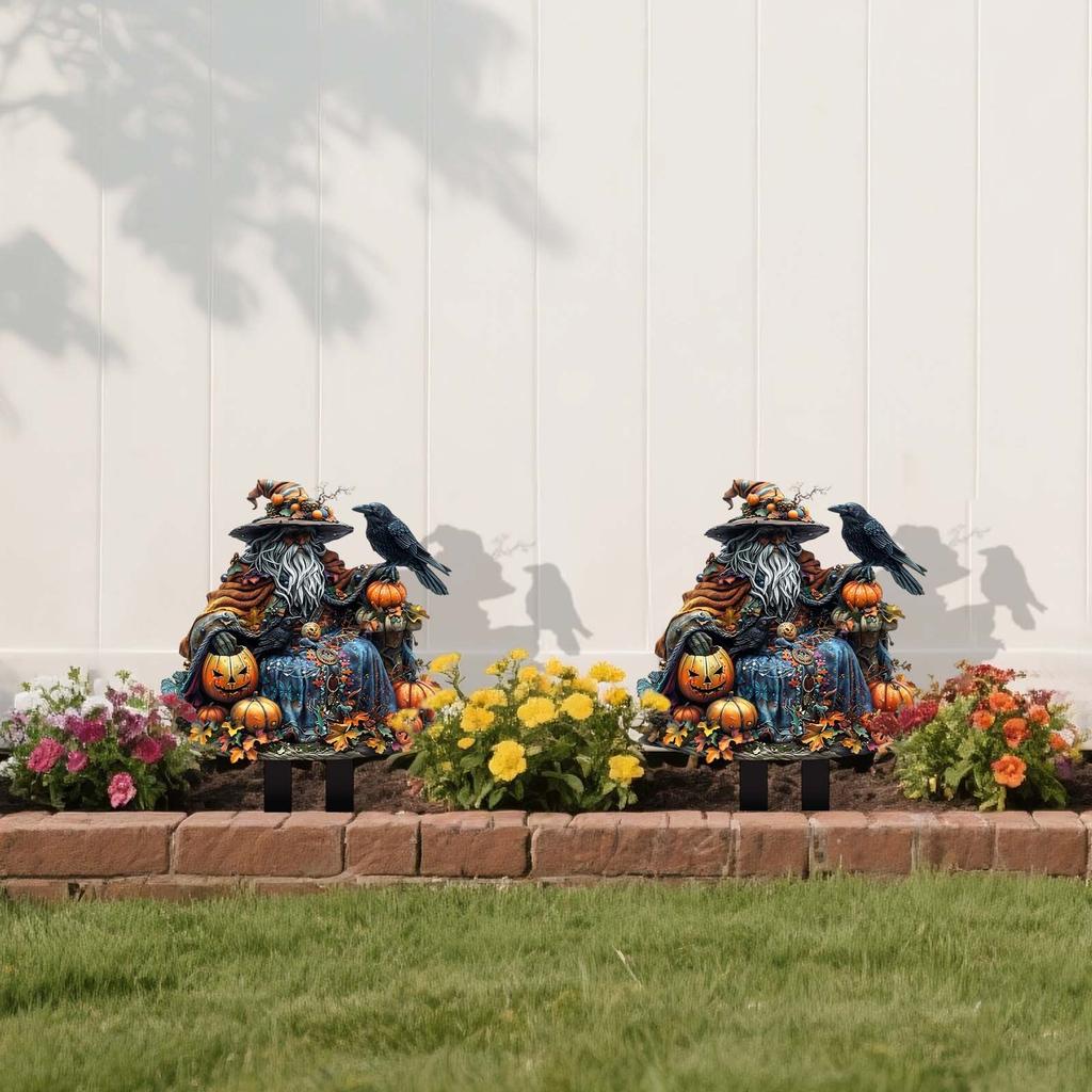 Halloween Lights Outdoor,Halloween Yard Decorations,Halloween Elder Pumpkin Acrylic Decoration Potted Plants Scene Decoration Props Decoration Plaques