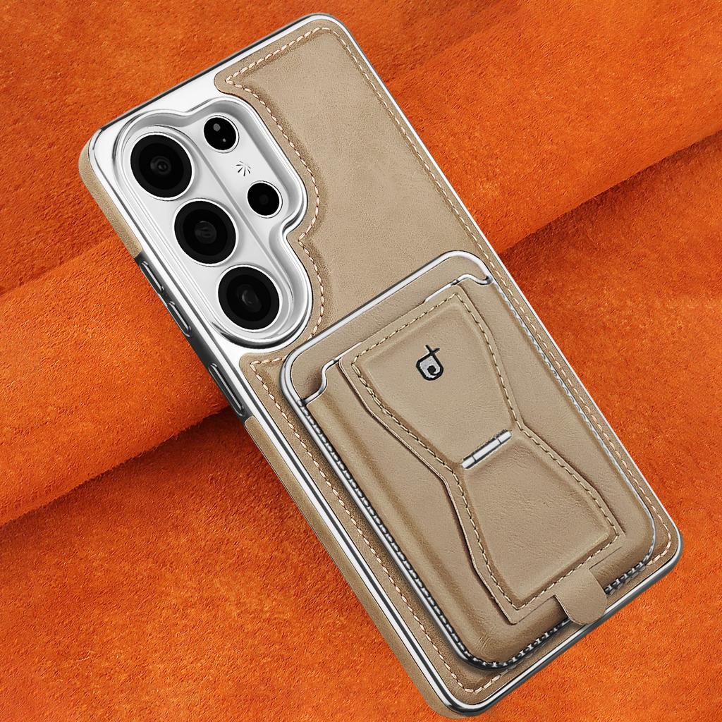 Premium Business Leather Case For Samsung Galaxy S26 Edge S25 Ultra S24+ Plus S23 Cover With Magnetic Card Slot Holder Pocket
